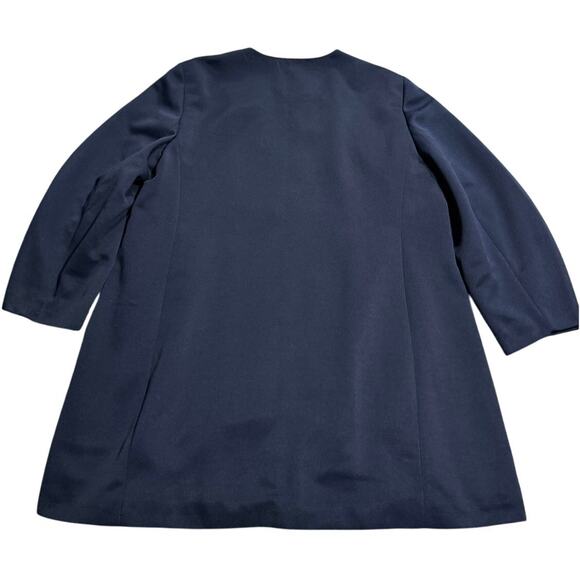 Chicos Faille Topper Jacket Zippered Lined Womens Size 2 US Large Blue 570342889 - Picture 6 of 12